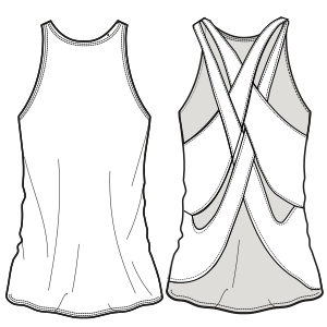 Fashion sewing patterns for Tank top 7779